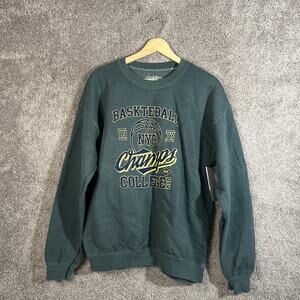Urban Outfitters Womens Medium Large M/L Green Basketball NYC College Sweatshirt